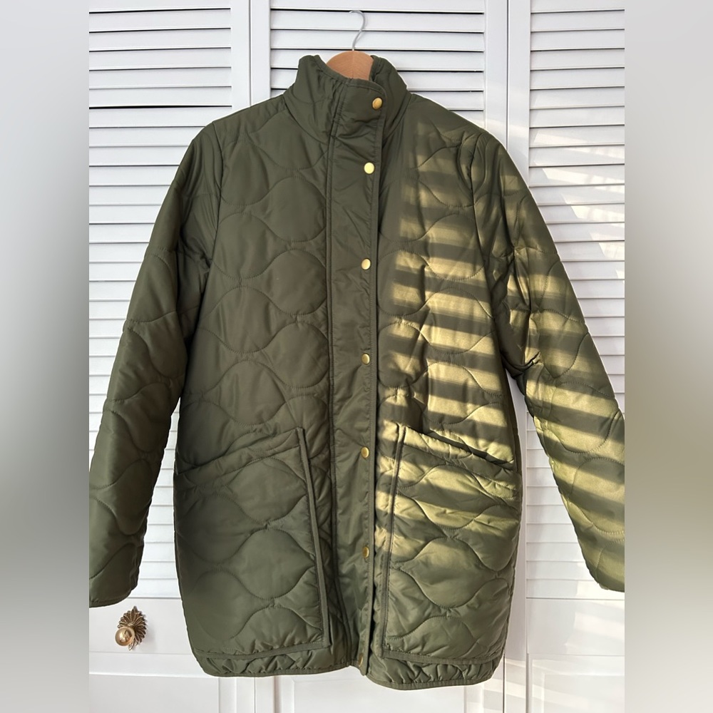 Quince Green Quilted Jacket